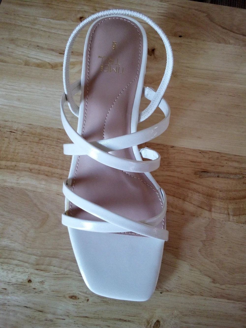 White Strappy Block Heel Sandals for Women